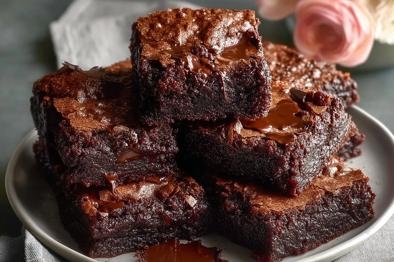 Chewy No Sugar Greek Yogurt Brownies - Moana's Kitchen