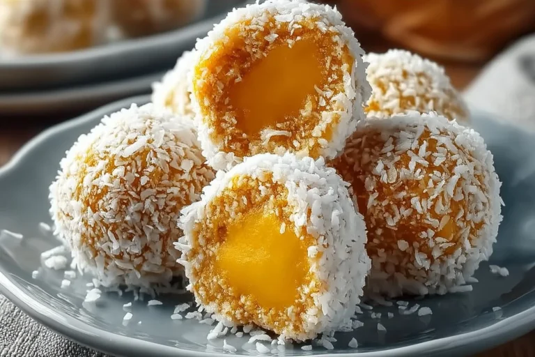 Delicious Coconut Mango Bliss Balls with tropical flavors