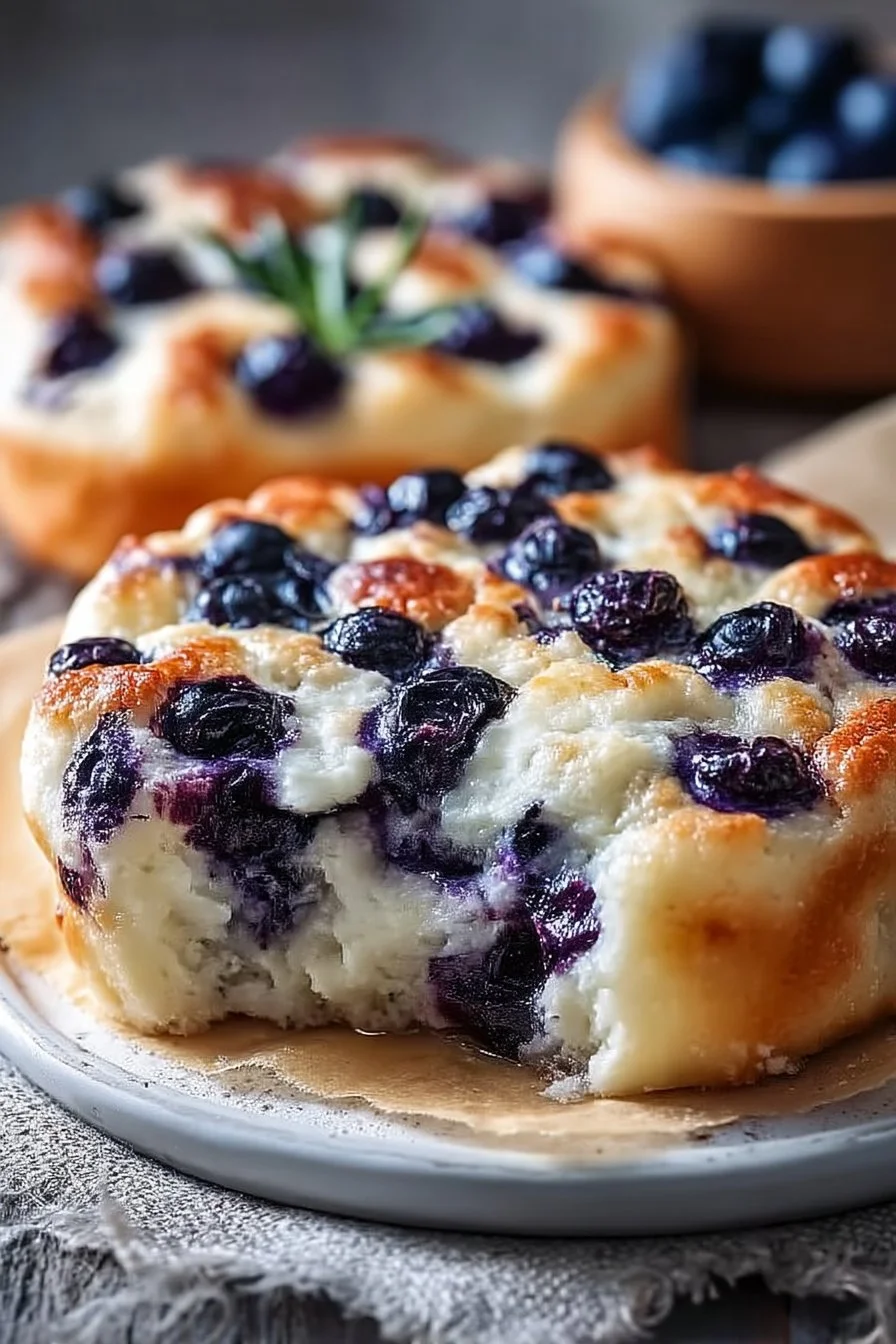 Cottage Cheese Blueberry Cloud Bread