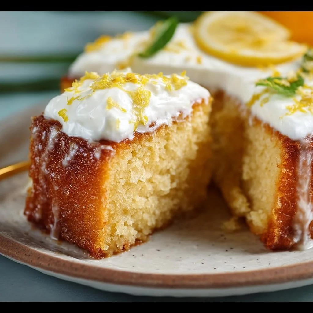 Crazy Good Healthy Lemon Cake with Greek Yogurt