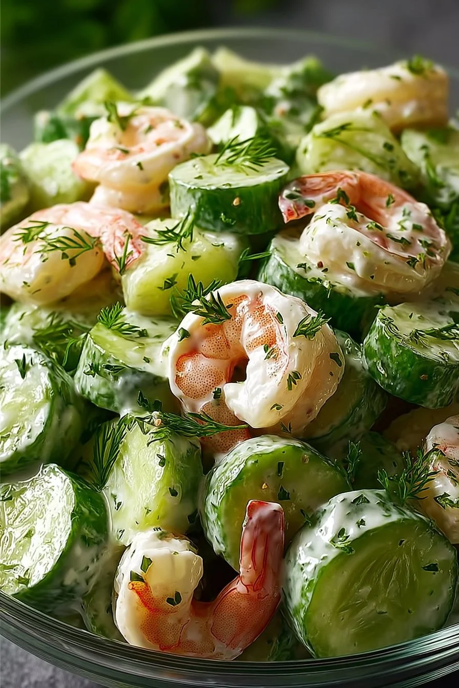 Creamy Cucumber Shrimp Salad