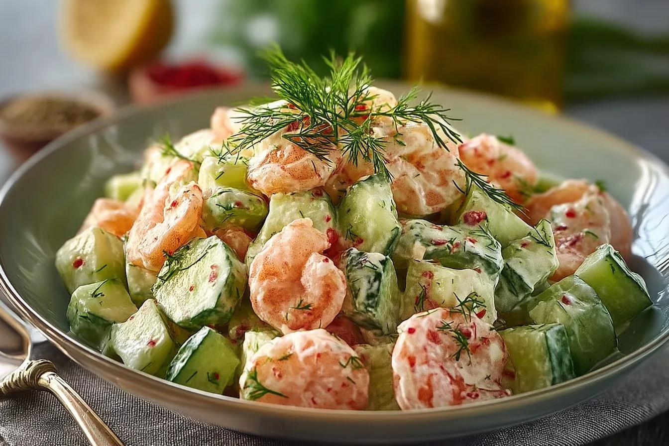 Creamy Cucumber Shrimp Salad