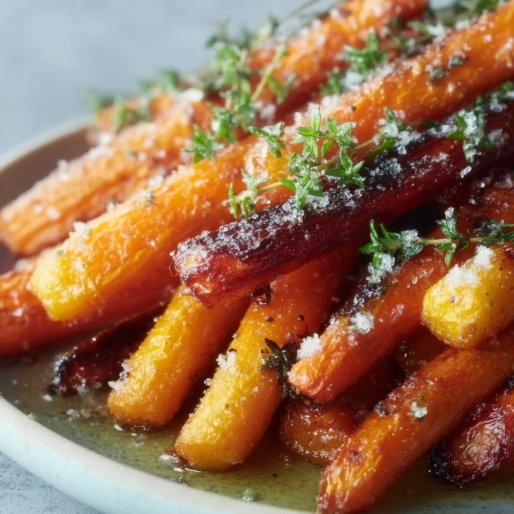 Crispy Air Fryer Roasted Carrots with Honey Glaze
