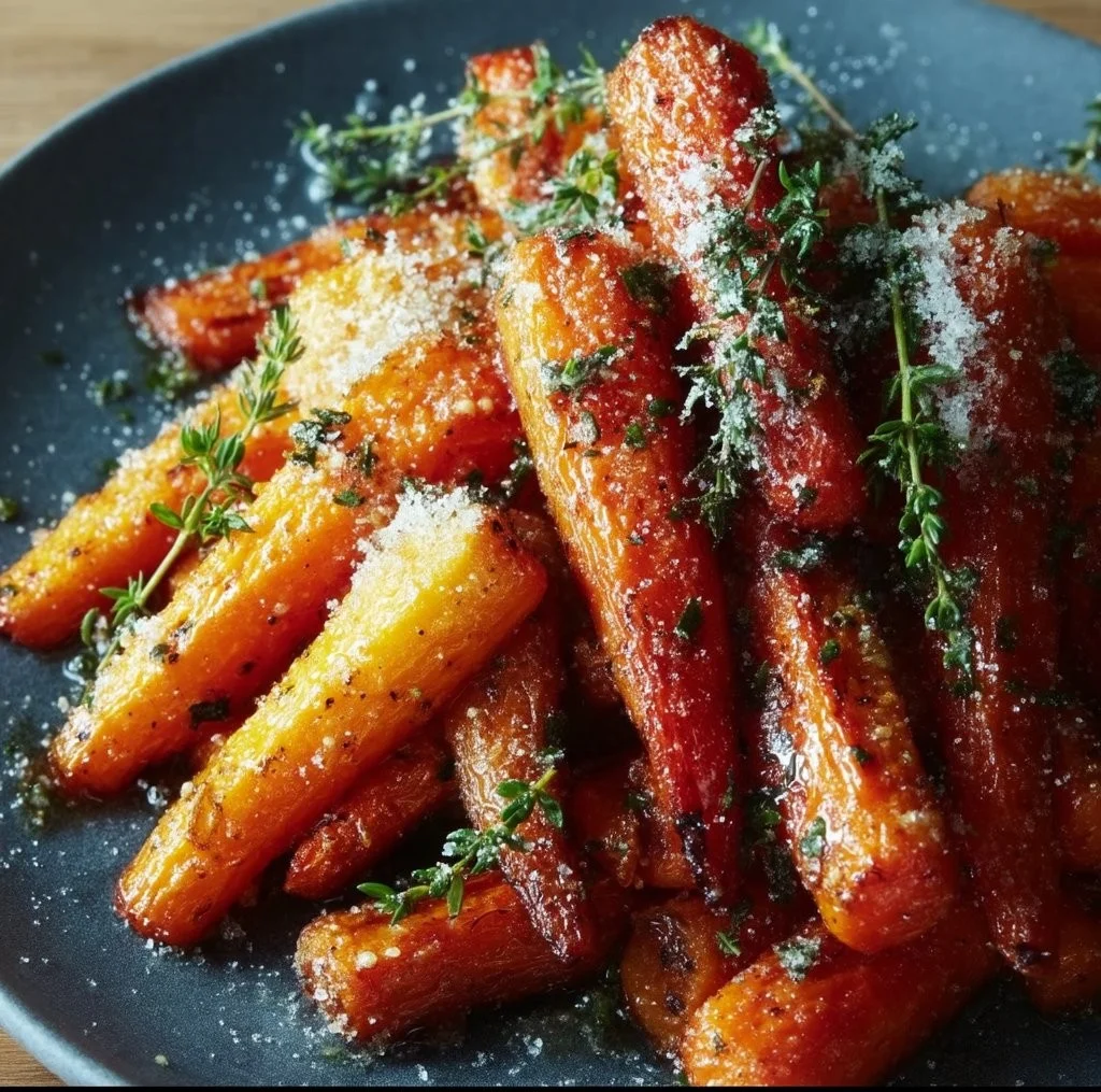 Crispy Air Fryer Roasted Carrots with Honey Glaze