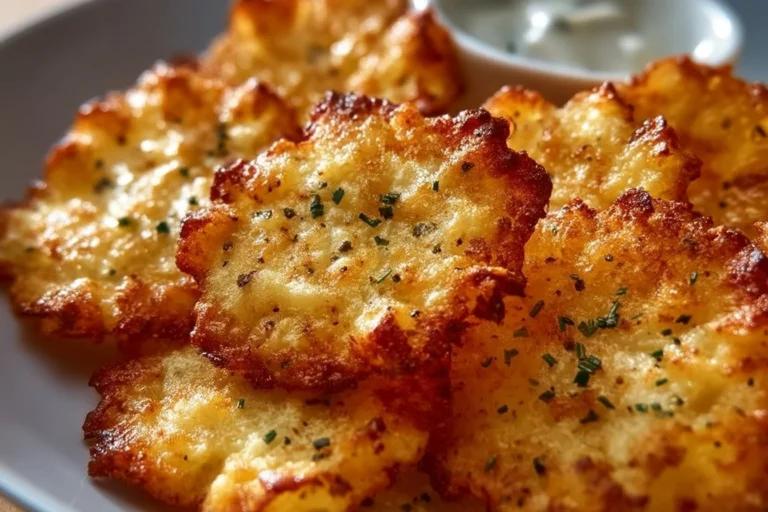 Bowl of homemade crispy cottage cheese chips for a healthy snack.
