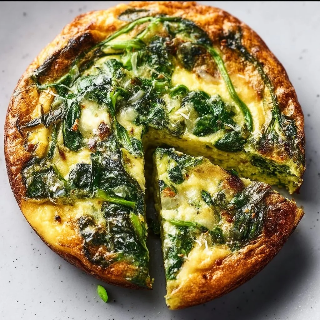 Crustless Spinach and Gruyère Quiche