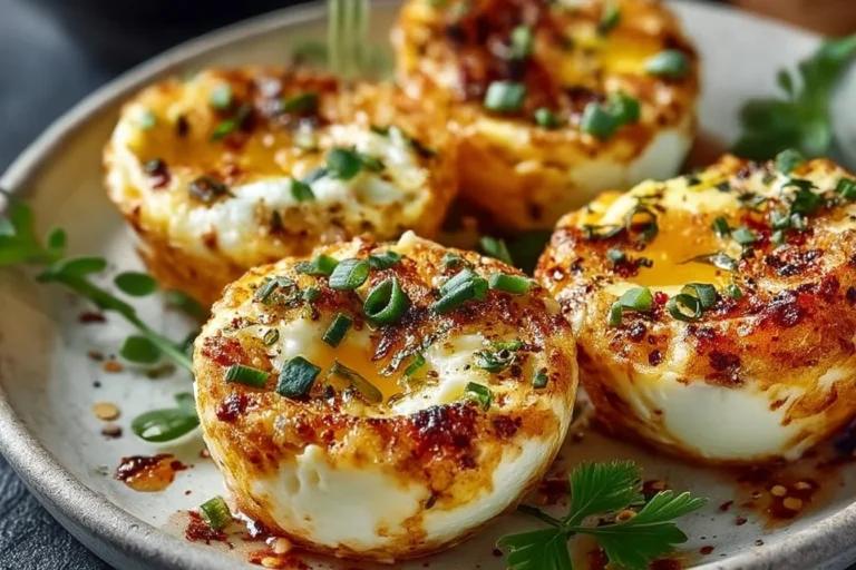 Plate of high protein egg white bites for a healthy snack option
