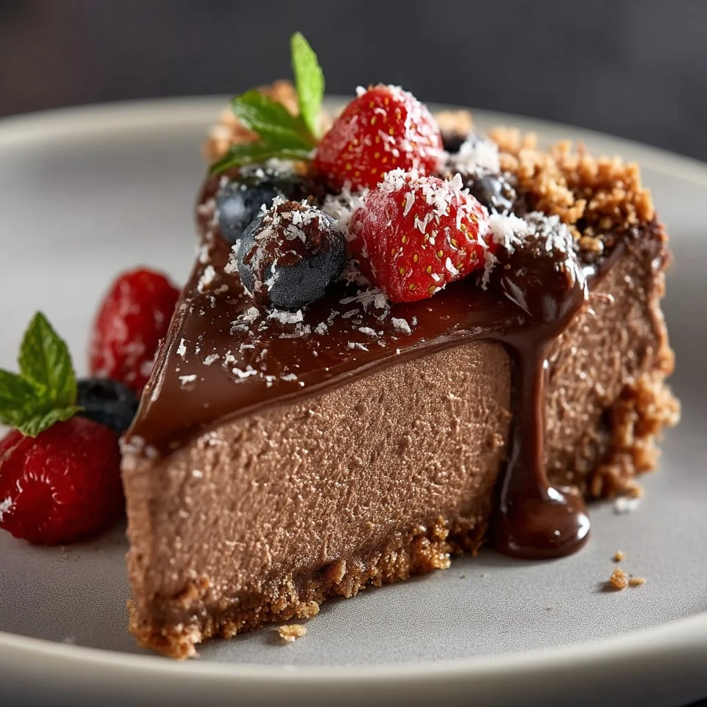 Easy No-Bake Chocolate Cheesecake