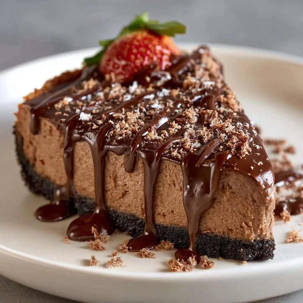 Easy No-Bake Chocolate Cheesecake