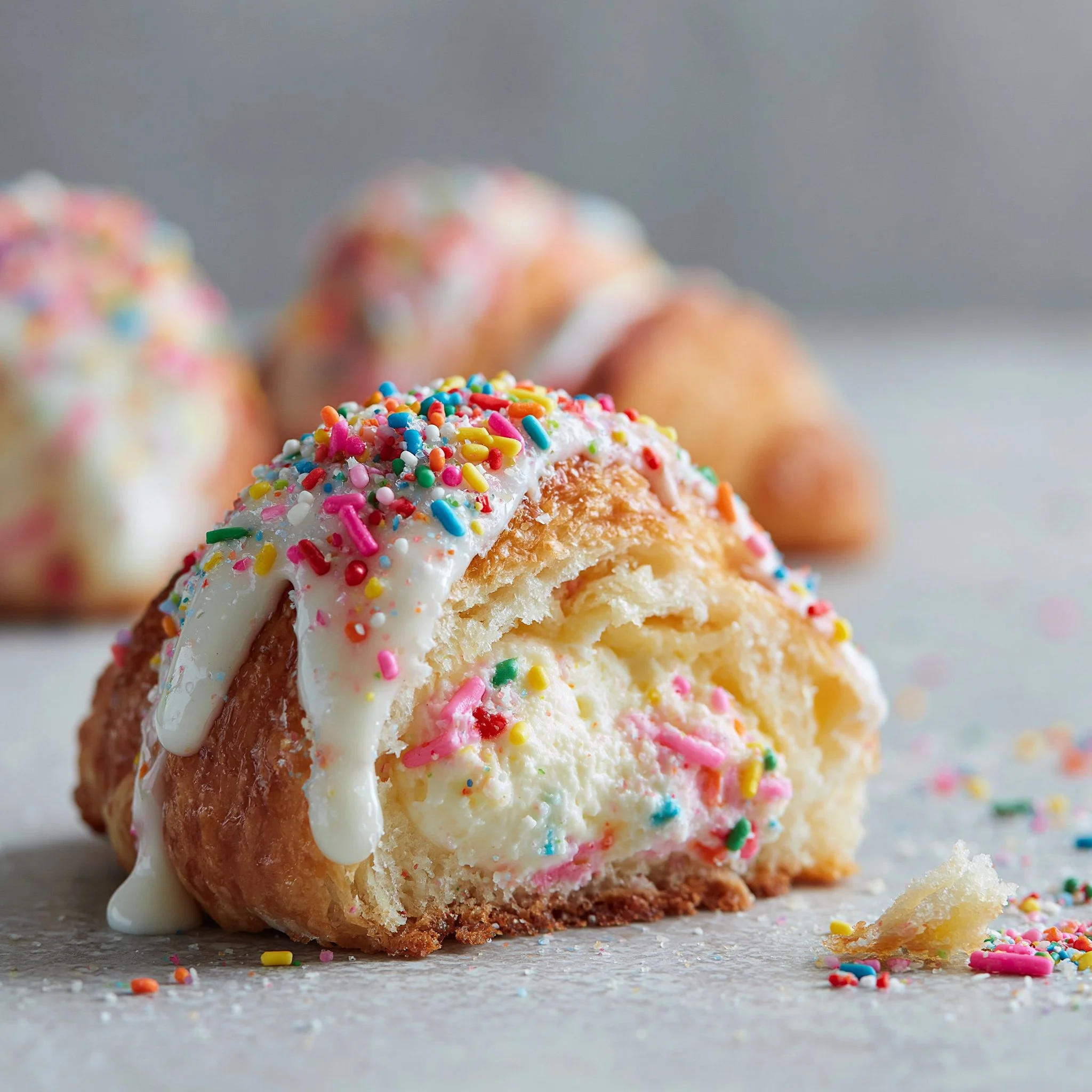 Funfetti Cheesecake Stuffed Crescent Rolls