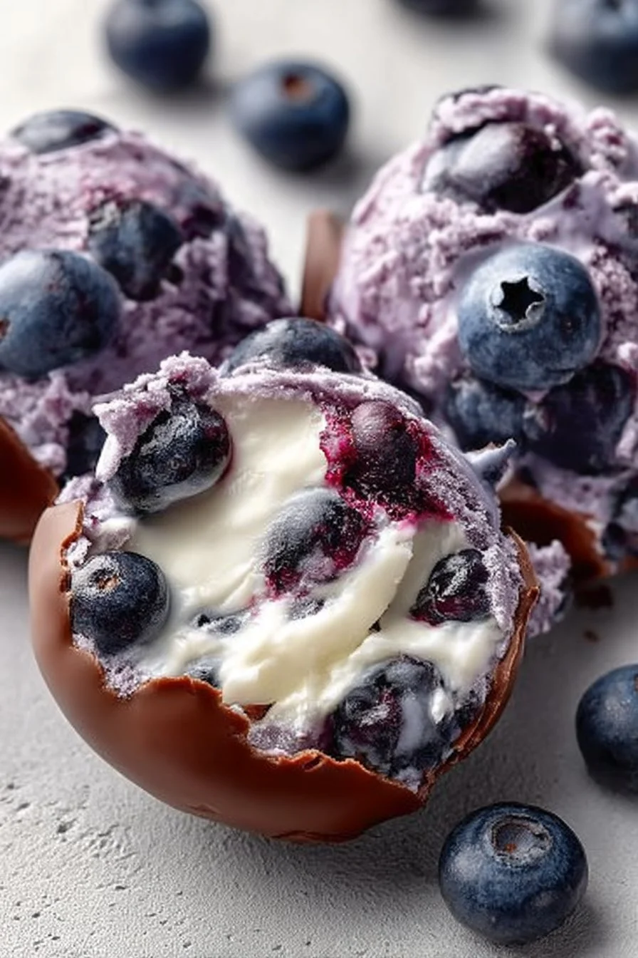 Healthy Frozen Blueberry Yogurt Clusters