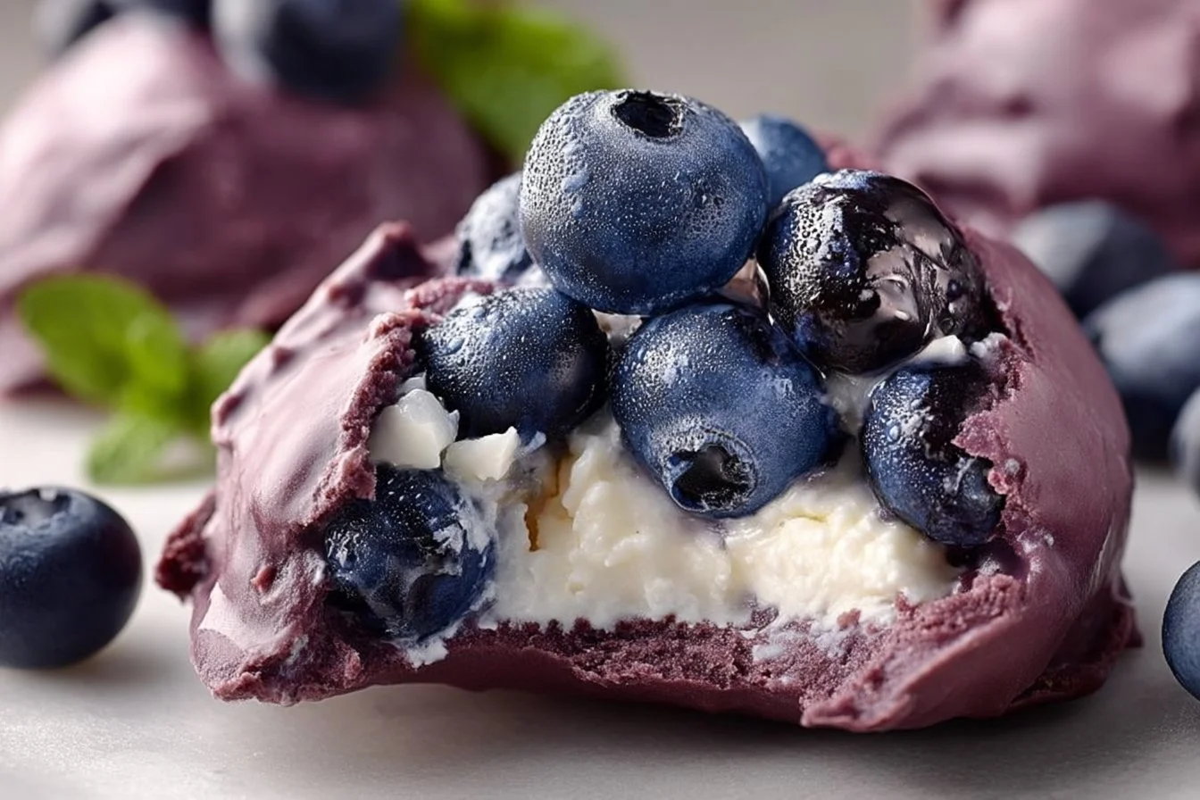 Healthy Frozen Blueberry Yogurt Clusters