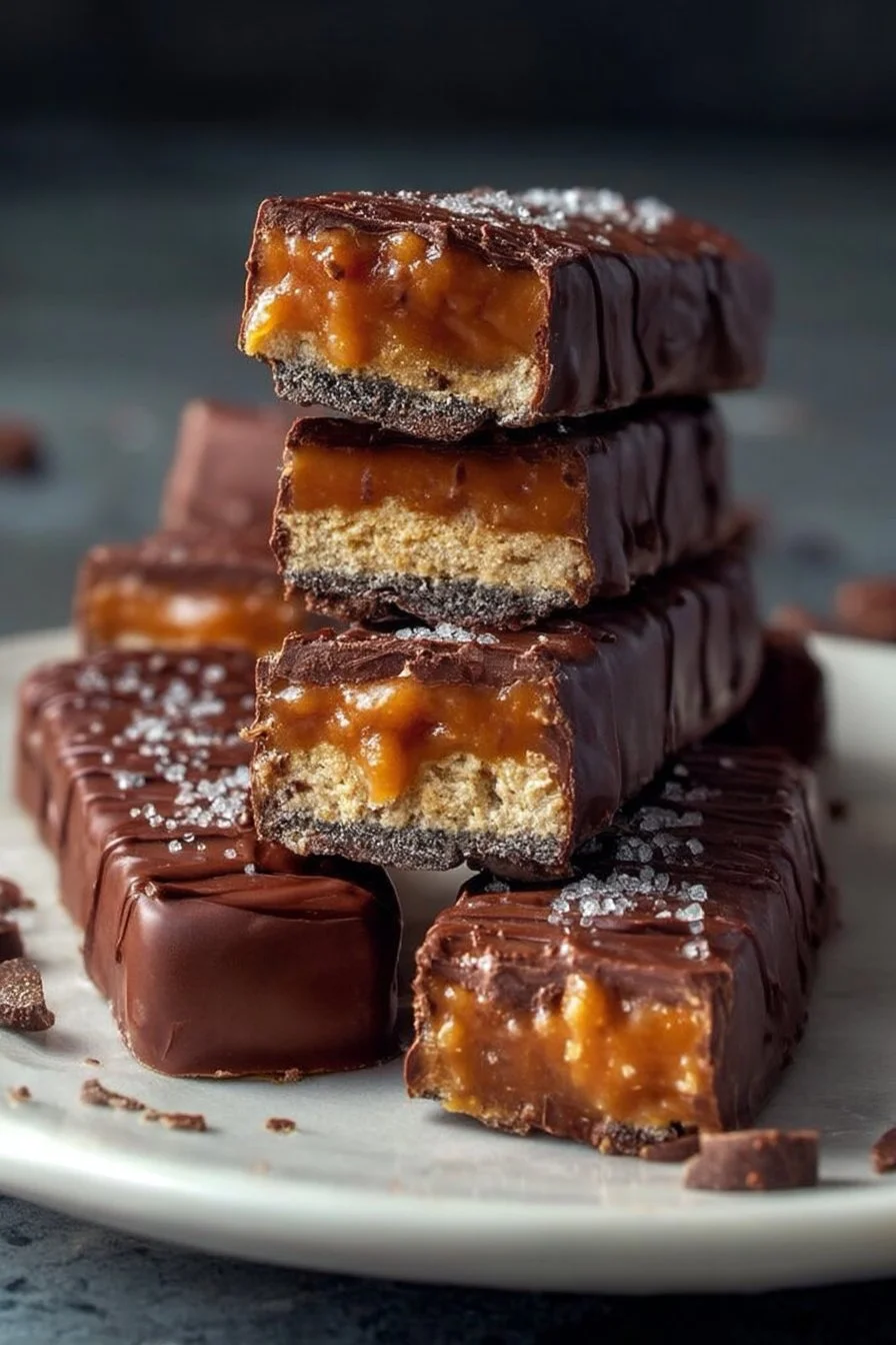 Healthy Twix Bars (Gluten-free) Homemade Recipe