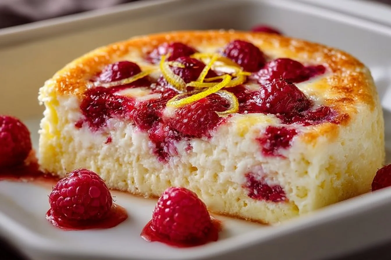 Lemon Raspberry Cottage Cheese Dessert