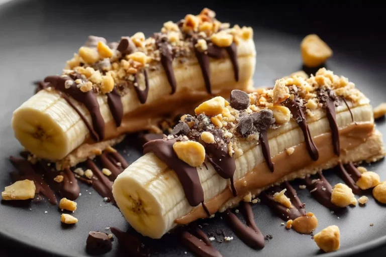 Low-calorie frozen banana Snickers dessert with a healthy twist