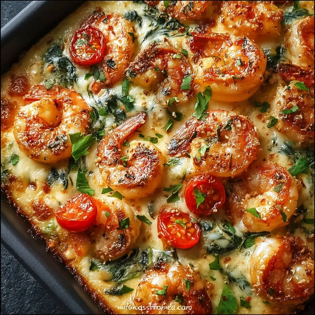Low-Carb Shrimp Tuscan Bake
