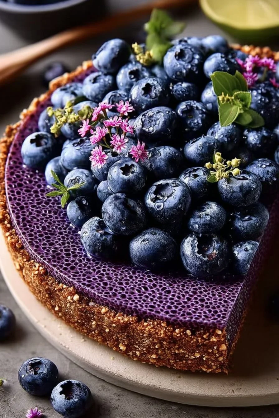 No-Bake Blueberry Chia Seed Pie