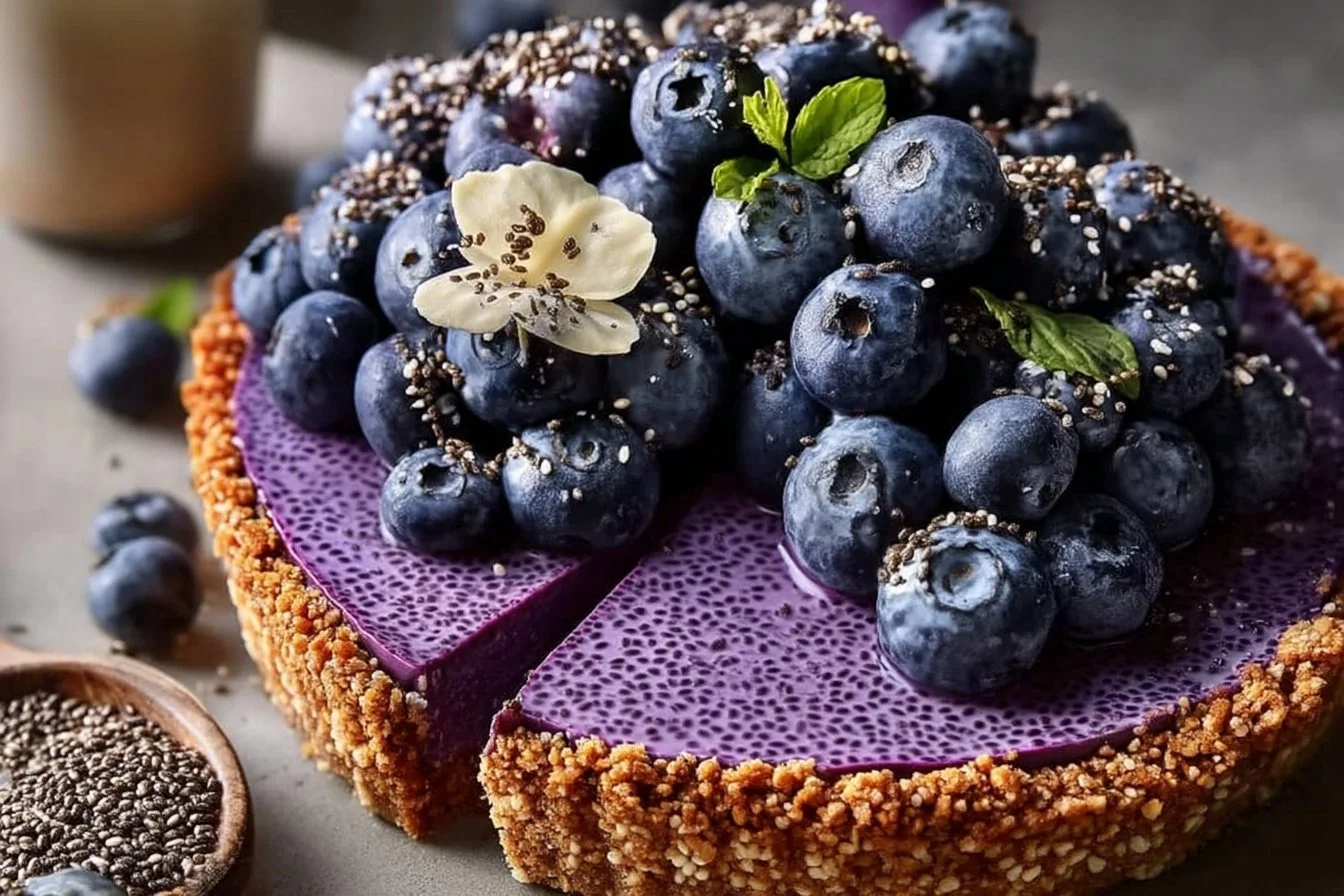 No-Bake Blueberry Chia Seed Pie