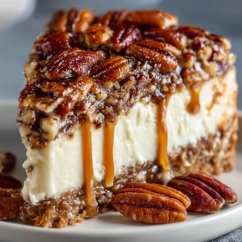 No-Bake Keto Pecan Pie Cheesecake