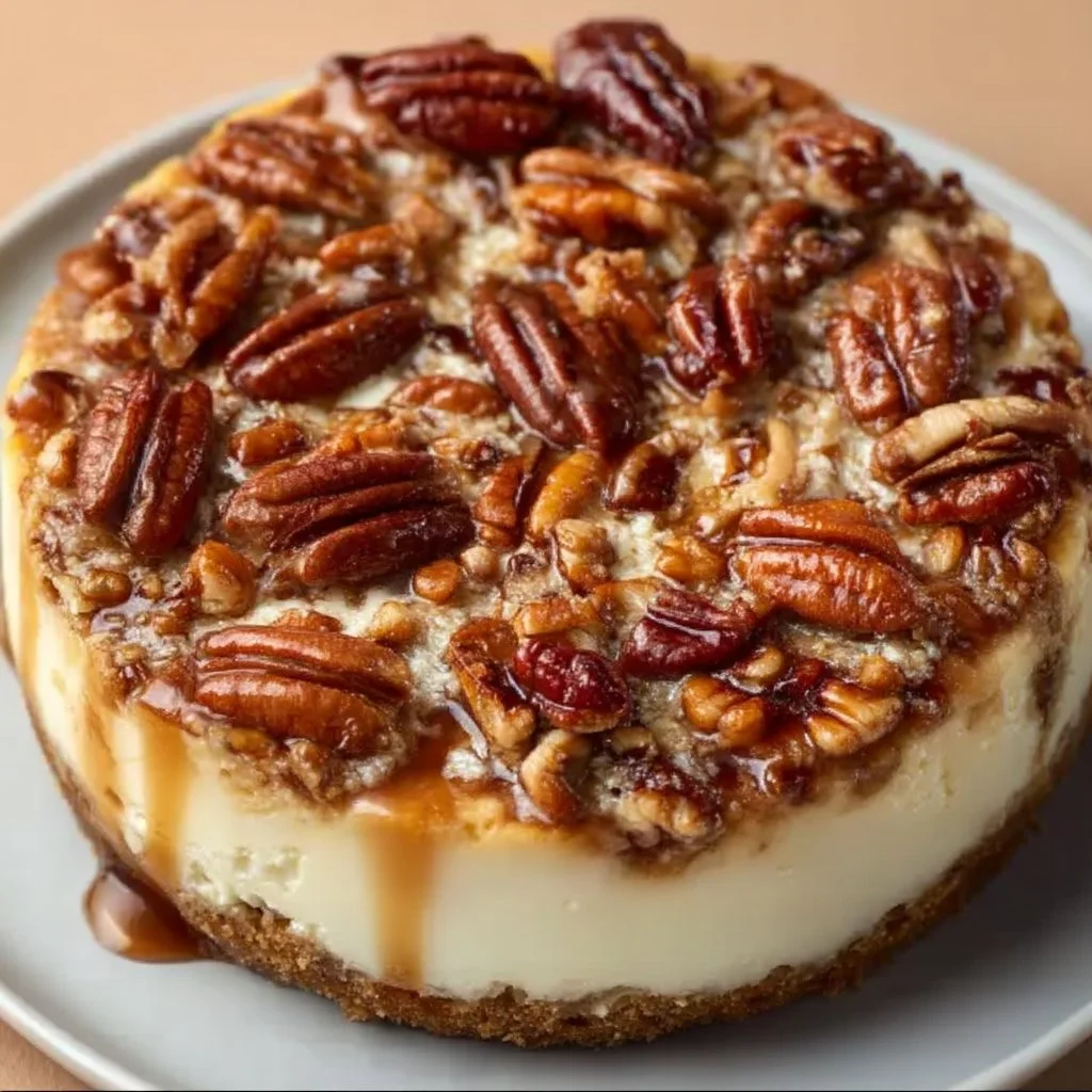 No-Bake Keto Pecan Pie Cheesecake