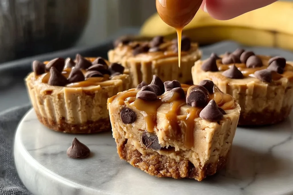 Peanut Butter Banana Cookie Dough Fudge Cups delicious dessert treat