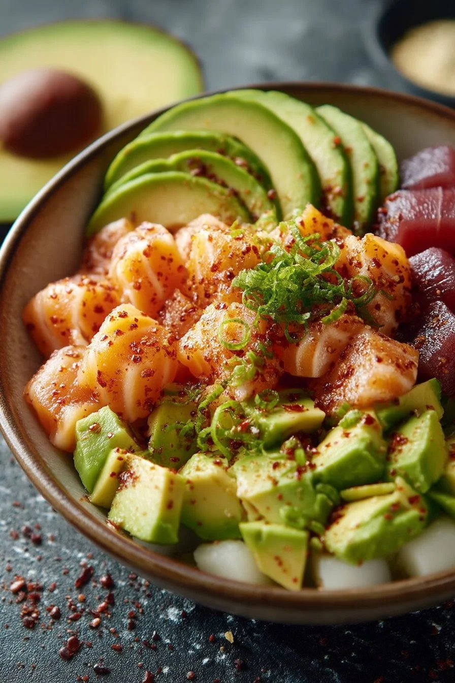 Salmon and Avocado Poke Bowl