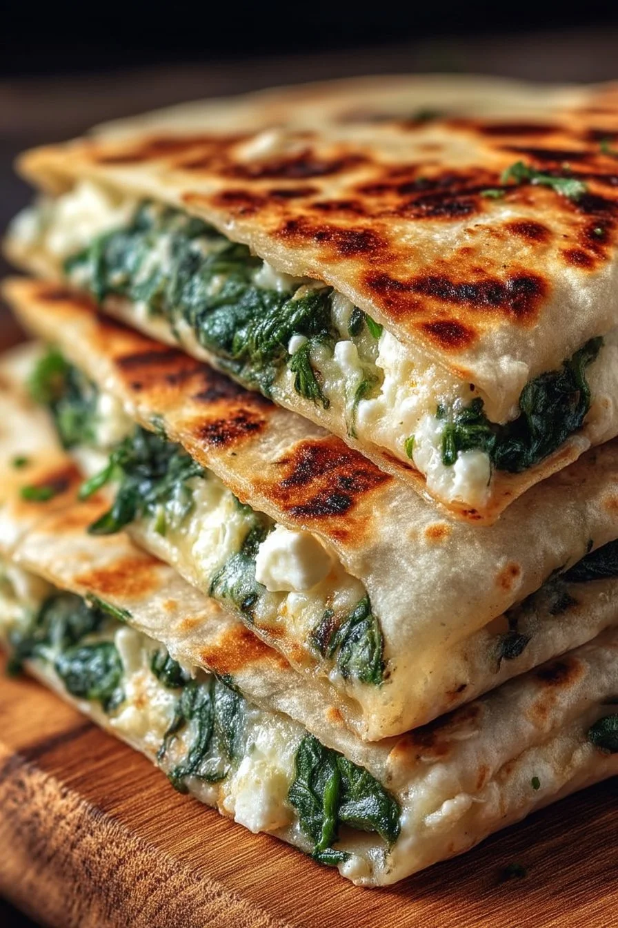 Spinach and Feta Quesadillas Recipe