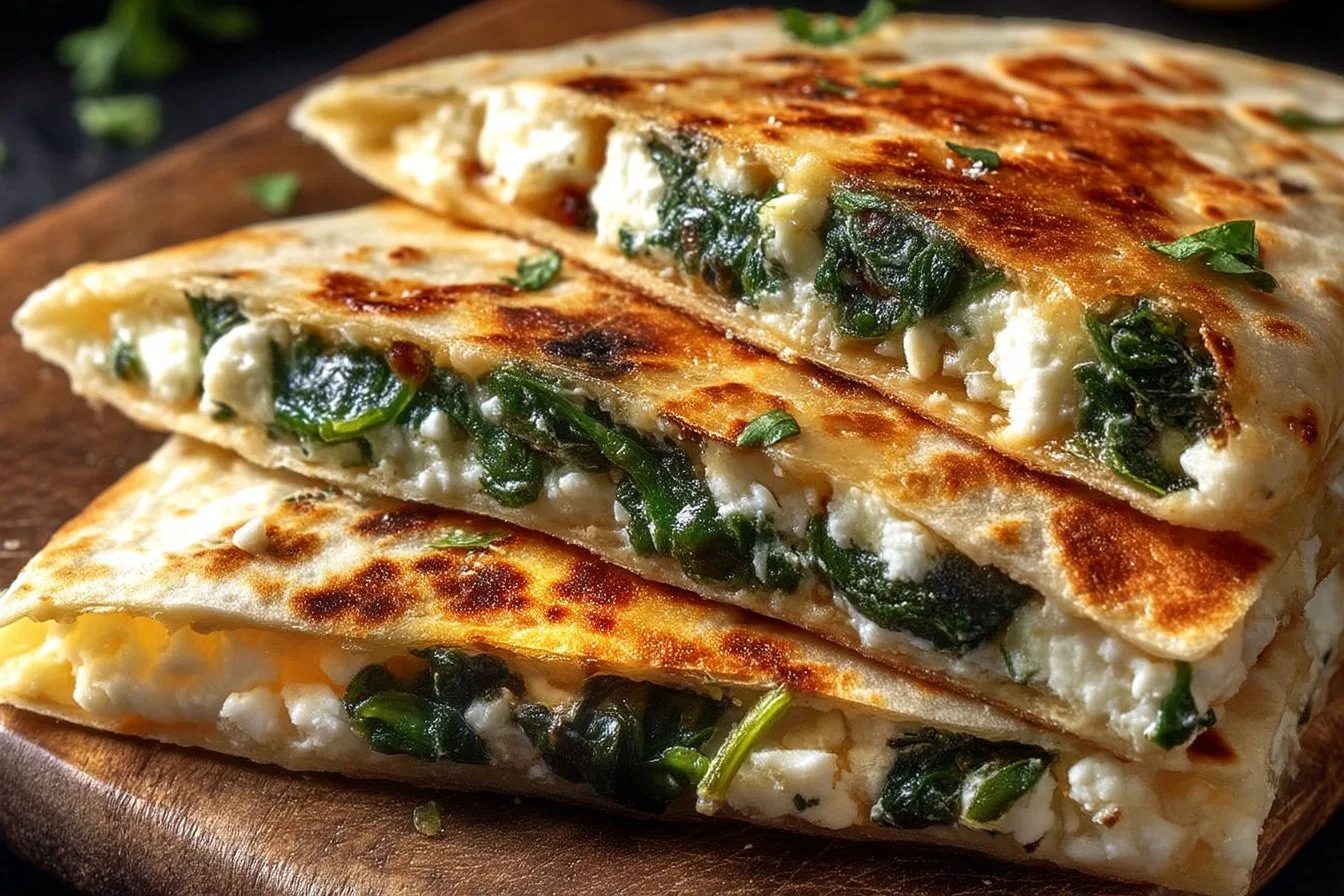 Spinach and Feta Quesadillas Recipe