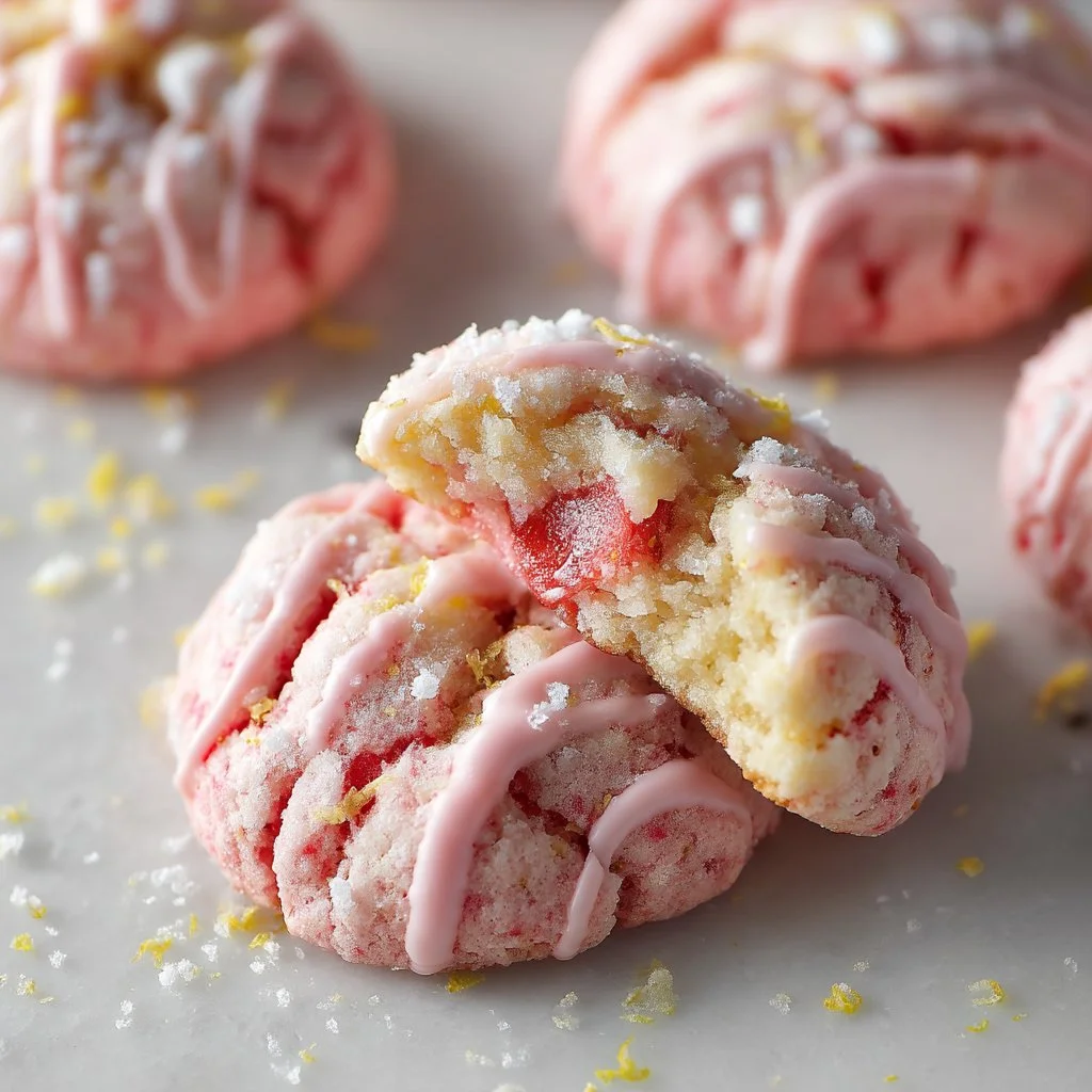 Strawberry Lemonade Meltaway Cookies