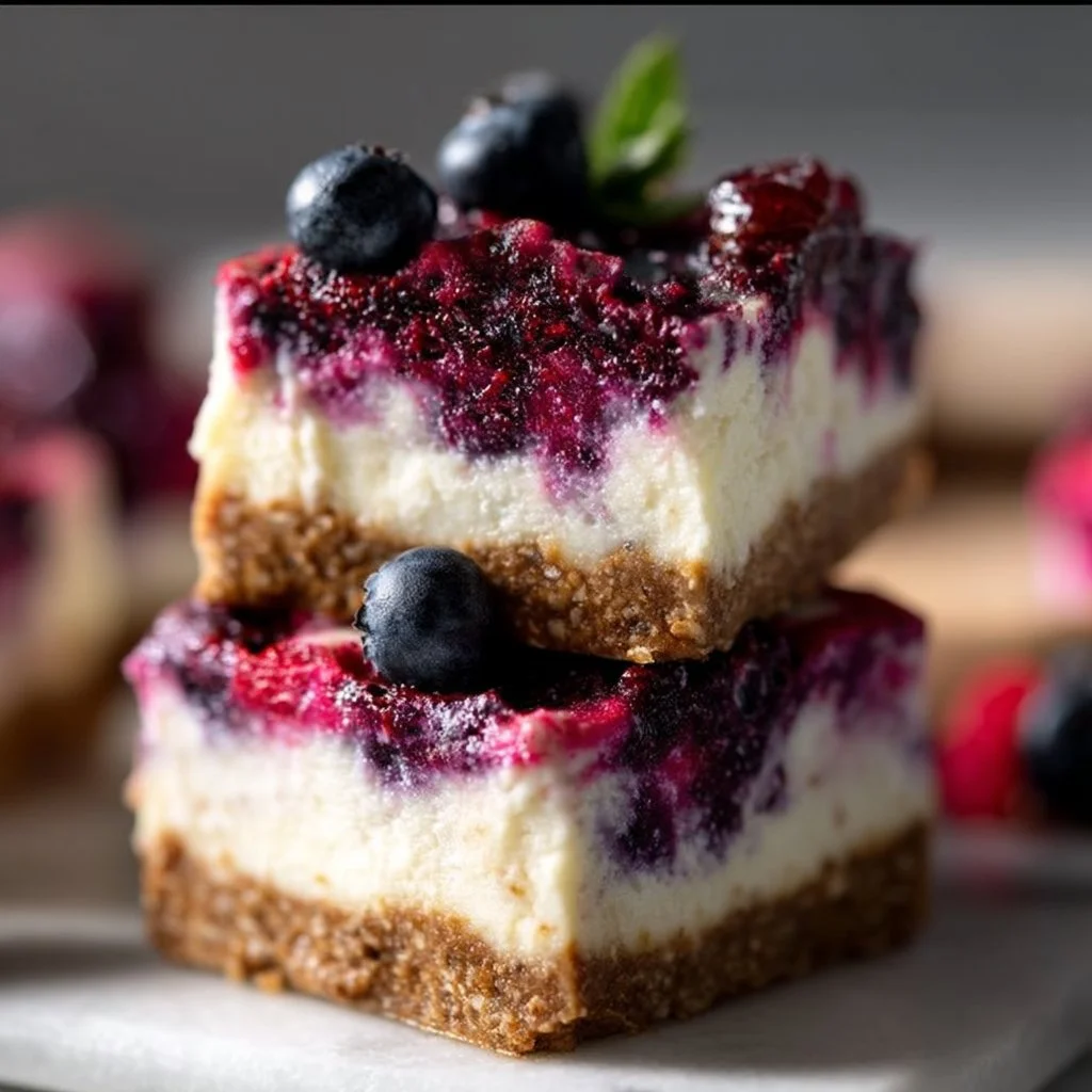 Sugar-Free Berry Cheesecake Bars