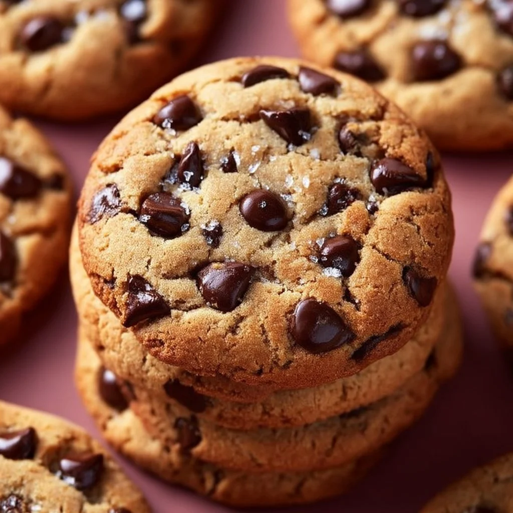 Freshly baked sugar-free chocolate chip cookies on a plate