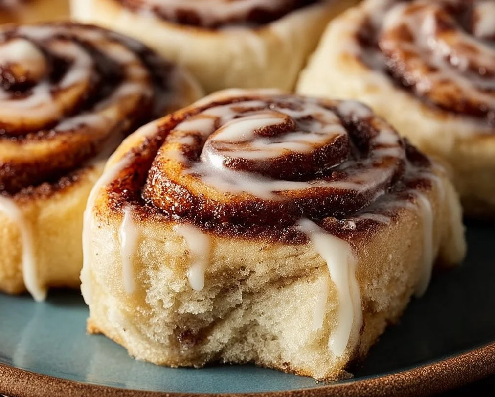 Delicious sugar-free cinnamon rolls topped with creamy icing
