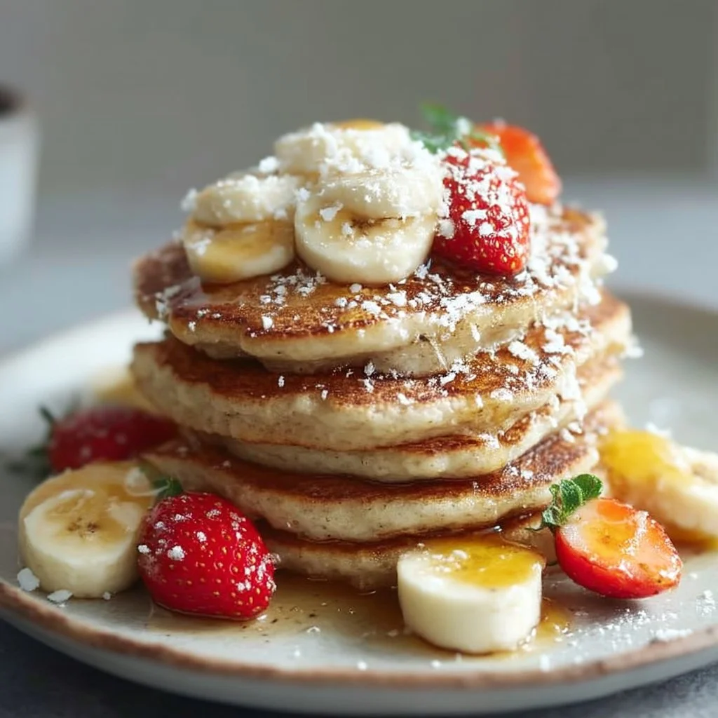 3 Ingredient Banana Oatmeal Pancakes