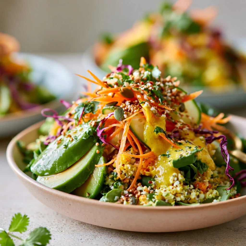 Easy anti-inflammatory glow bowl recipe with fresh ingredients.