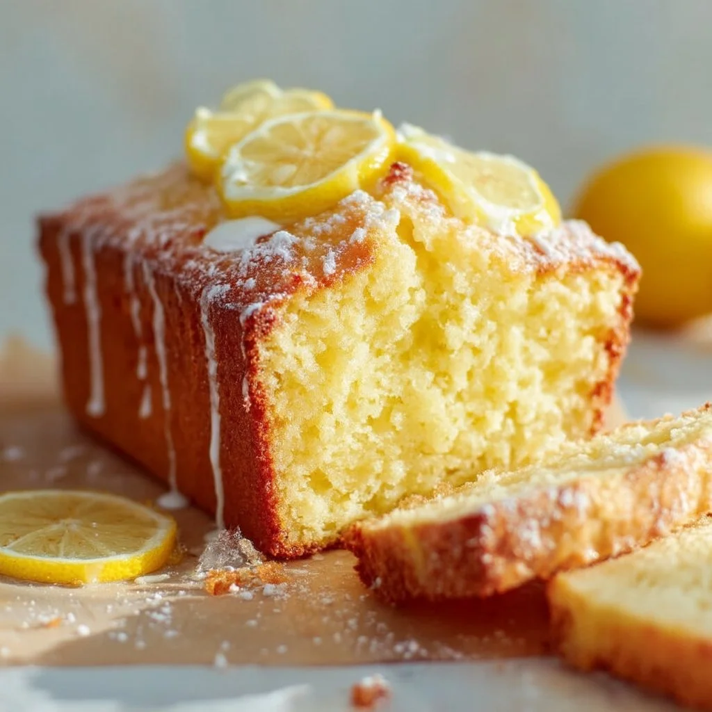 Deliciously Light Healthy Greek Yogurt Lemon Loaf Cake Recipe