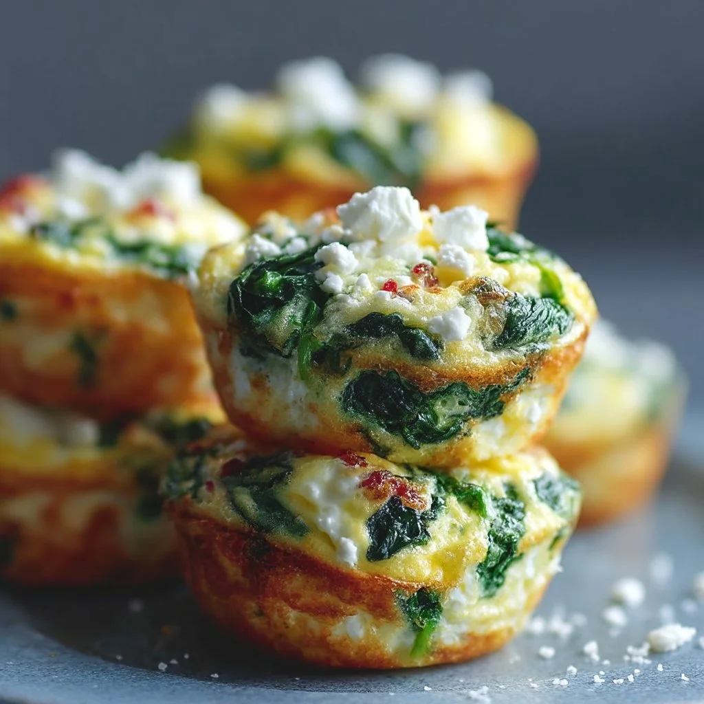 Egg Muffins with Spinach and Feta