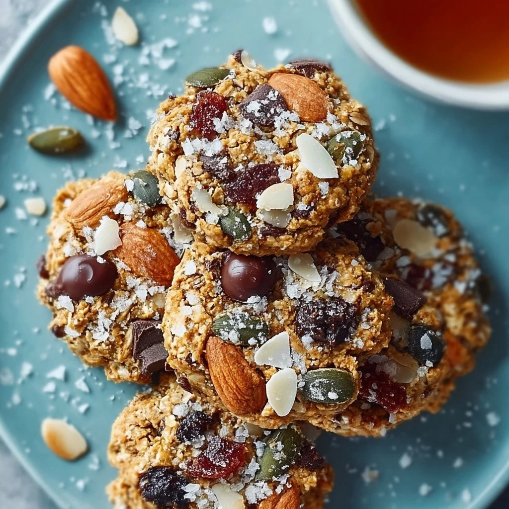 Healthy flourless and sugar-free cookies on a plate
