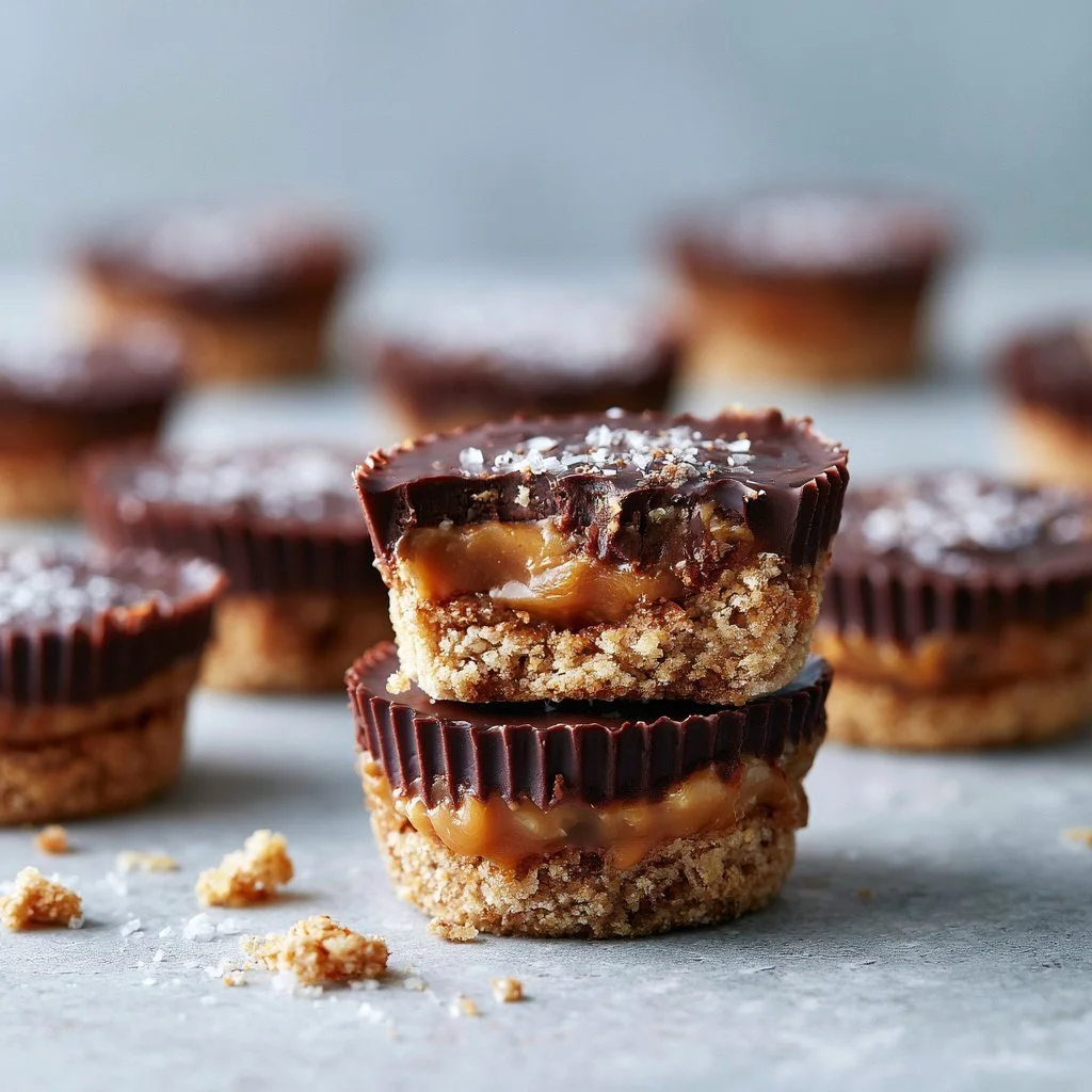 Healthy Twix Cups made with nutritious ingredients for a guilt-free dessert.