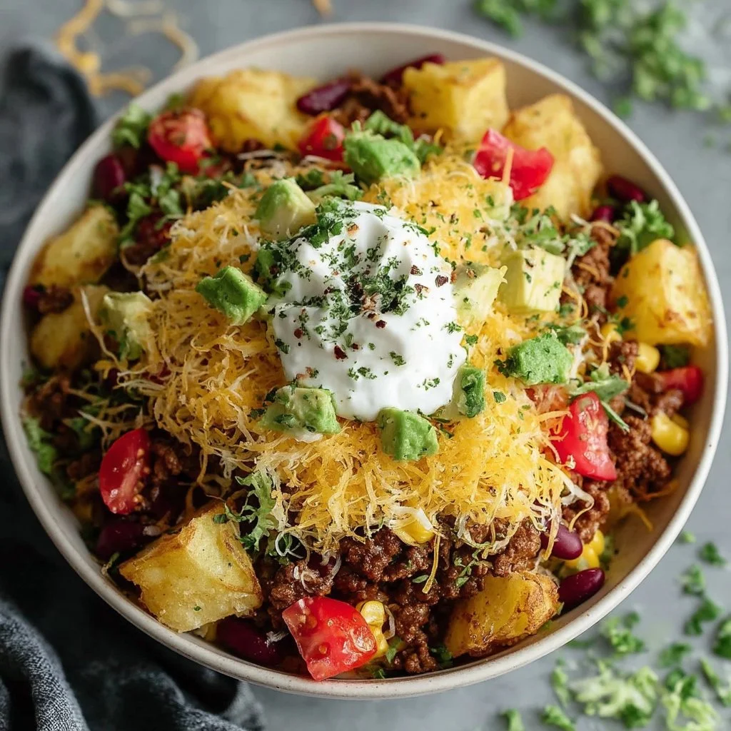Loaded Potato Taco Bowl