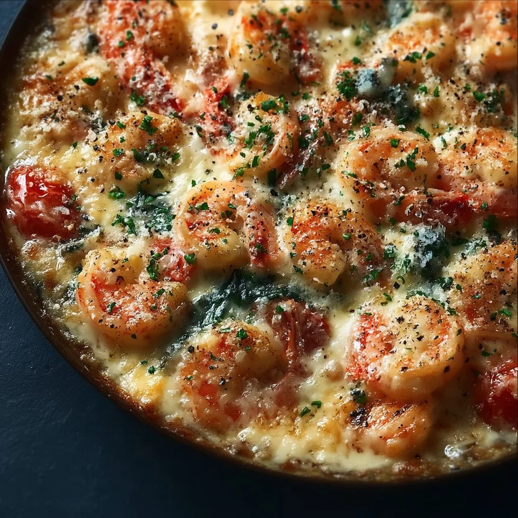 Low-Carb Shrimp Tuscan Bake