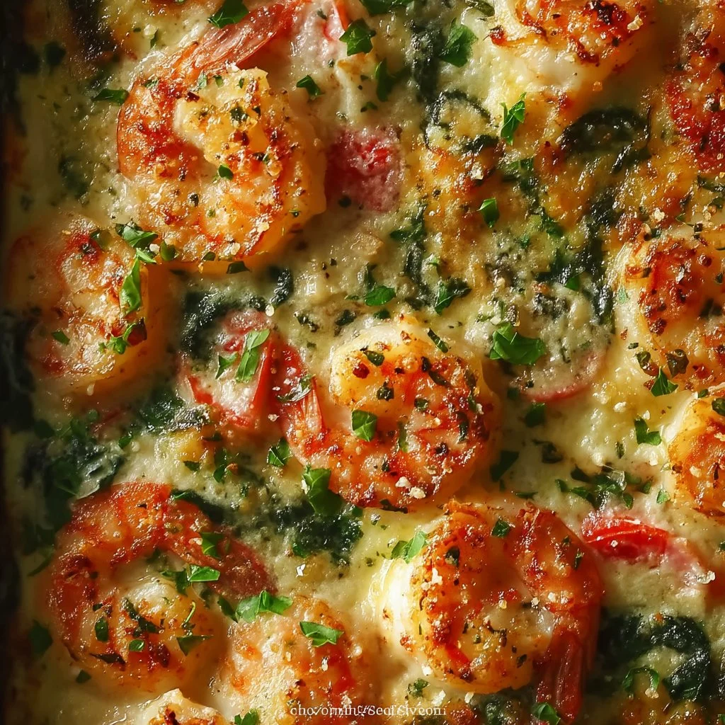 Low-Carb Shrimp Tuscan Bake