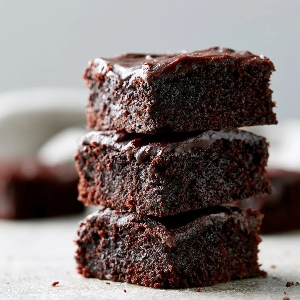 Delicious homemade Lunch Lady Brownies served on a plate