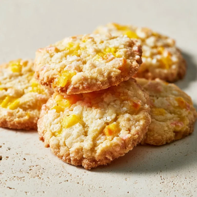 Tropical mango cookies with vibrant colors and a delicious fruity topping