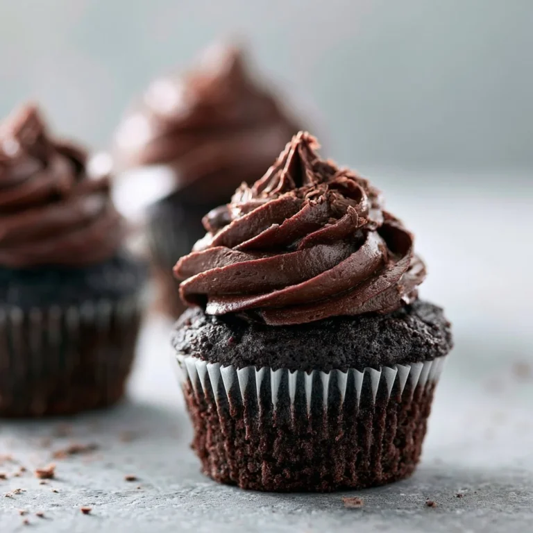 Delicious gluten-free chocolate cupcakes topped with rich chocolate frosting